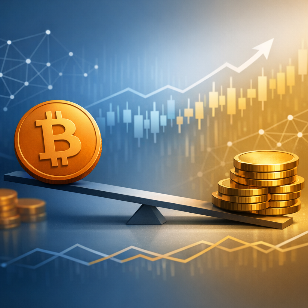 ## Bitcoin billigare relativt guld – analytiker ser möjlig uppsida Bitcoin kan vara undervärderad i förhållande till guld, enligt en analytiker som pekar på relationen mellan tillgångarnas marknadsvärden som en möjlig signal om framtida prisutveckling. Resonemanget bygger på att guld fortsatt dominerar som global “värdebevarare”, medan bitcoin – trots institutionellt inflöde och ökad finansiell infrastruktur – ännu inte prissätts i nivå med den roll som vissa investerare tillskriver tillgången. I fokus står jämförelsen mellan bitcoins totala marknadsvärde och guldets. Guldmarknaden uppskattas generellt vara betydligt större än bitcoinmarknaden, vilket gör att även mindre förskjutningar i kapitalallokering kan få stor effekt på bitcoinpriset. Analytikerns tes är att om investerare i högre grad börjar se bitcoin som ett alternativ eller komplement till guld i portföljer, kan den relativa värderingen “komma ikapp” över tid. ## Marknadsvärde och “store of value”-narrativet Guld har århundraden av historia som reservtillgång och används både i investeringar och industri. Bitcoin saknar den historiken men har under de senaste åren etablerats som en digital tillgång med begränsat utbud, vilket driver narrativet om “digitalt guld”. När analytiker talar om undervärdering handlar det därför sällan om traditionella nyckeltal, utan om hur marknaden diskonterar framtida efterfrågan på bitcoin i relation till guldets roll. Ett vanligt sätt att uttrycka detta är att följa kvoten mellan bitcoins pris och guldpriset, eller mellan marknadsvärdena. När kvoten är låg i ett historiskt perspektiv kan det tolkas som att bitcoin inte fullt ut reflekterar den riskaptit och den efterfrågan på knapphetstillgångar som ibland syns i guldet. ## Varför skillnaden kan bestå Samtidigt finns tydliga skäl till att marknaden värderar tillgångarna olika. Bitcoins volatilitet är fortfarande väsentligt högre än guldets, vilket påverkar hur pensionskapital, försäkringsbolag och andra reglerade aktörer kan exponera sig. Guld är också djupt integrerat i centralbankers reserver och har en etablerad roll i det finansiella systemets riskhantering, något bitcoin ännu saknar i stor skala. Regulatorisk osäkerhet spelar också in. Trots att börshandlade produkter har gjort bitcoin mer tillgängligt för traditionella investerare, skiljer sig regelverk och skattebehandling mellan länder. Det gör att en del kapital förblir på sidlinjen, även när investeringsargumentet upplevs som attraktivt. ## Vad som kan driva en omvärdering Den potentiella uppsidan som analytikern skissar på bygger i huvudsak på två faktorer: bredare institutionell adoption och ökad makroekonomisk efterfrågan på alternativ till fiatvalutor. Om inflöden till reglerade investeringsprodukter fortsätter och om fler förvaltare börjar modellera bitcoin som en portföljkomponent – snarare än en ren spekulativ tillgång – kan prissättningen gradvis förändras. På makrosidan kan perioder av hög realränta och stark dollar dämpa intresset för både guld och bitcoin, medan en miljö med lägre realräntor eller ökad oro kring skuldnivåer historiskt har gynnat knapphetstillgångar. I ett sådant scenario kan guldets styrka fungera som en indirekt indikator på efterfrågan, och om bitcoin samtidigt ligger efter relativt guld kan vissa investerare se det som ett asymmetriskt läge. ## Riskbilden: korrelationer och marknadsstruktur En central invändning är att bitcoin i praktiken ofta beter sig mer som en riskfylld tillgång än som ett skydd i stressade marknader. Under perioder av kraftiga börsfall har korrelationen mellan bitcoin och aktier ibland ökat, vilket försvagar argumentet om att bitcoin automatiskt ska handlas närmare guld. Därtill påverkas bitcoin av faktorer som saknar motsvarighet i guld, exempelvis tekniska uppgraderingar, förändringar i börsers likviditet samt hävstång i derivatmarknader. Det kan göra att priset rör sig snabbt i båda riktningar, även om den långsiktiga relativa värderingen mot guld pekar på möjlig uppsida.