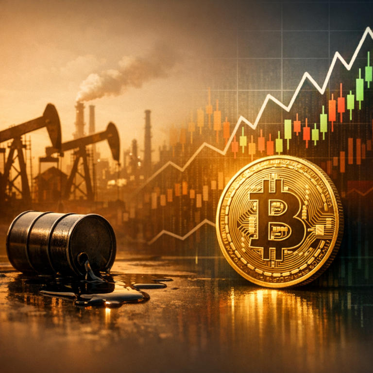 Bitcoin handlas runt 67 000 dollar trots oljechock – ses som tecken på att botten kan vara satt Bitcoin har hållit sig kring 67 000 dollar under en period då oljepriset snabbt rört sig uppåt efter ökade geopolitiska risker och oro för störningar i energiflöden. Att den största kryptovalutan inte följt med i ett bredare ”risk-off”-mönster tolkas av vissa marknadsaktörer som ett av de tydligare tecknen på att den senaste nedgången kan ha nått en lokal botten. Samtidigt är bilden splittrad. Kortsiktigt drivs kryptomarknaden ofta av likviditet och riskaptit, vilket gör att högre energipriser – via inflationsförväntningar och räntenivåer – kan få följdeffekter även för digitala tillgångar. Att bitcoin ändå står relativt stabilt kan därför säga något om hur positionering och efterfrågan ser ut i nuläget, snarare än att marknaden helt skakar av sig makrooron. ## Oljepris, inflation och räntor: den indirekta kanalen När oljepriset stiger blir den omedelbara marknadsfrågan om inflationen kan bita sig fast. För investerare innebär det i sin tur osäkerhet kring hur snabbt och hur långt centralbanker kan sänka räntor. En miljö med högre långräntor tenderar att pressa tillgångar som värderas mycket på framtida kassaflöden – och bitcoin påverkas ofta genom att riskviljan minskar och dollarn stärks. Att bitcoin ändå ligger kvar runt 67 000 dollar kan tolkas som att en del av den makrodrivna försäljningen redan skett tidigare under korrigeringen, eller att köpare klivit in på nivåer de uppfattar som attraktiva. Det kan även spegla att marknaden skiljer på kortsiktiga energichocker och mer strukturella inflationsimpulser. ## Varför 67 000 dollar blir en tekniskt viktig nivå Kring 67 000 dollar sammanfaller flera nivåer som ofta följs av handlare: tidigare stödzoner, psykologiskt viktiga jämna tal och områden där omsättningen historiskt varit hög. Stabil handel i ett sådant intervall kan skapa intrycket av att säljtrycket avtar. Tekniskt orienterade analytiker brukar i den här situationen titta på om lägre bottnar uteblir och om återhämtningar sker på tilltagande volym. En bottenprocess är sällan en enskild dag eller nyhet, utan bygger ofta på att marknaden gradvis absorberar utbud från kortsiktiga innehavare. ## Flöden och positionering kan väga tyngre än rubriker Utöver makro spelar marknadsstruktur roll. Efter en period av volatilitet brukar belånade positioner rensas ut, vilket kan minska risken för snabba kedjereaktioner vid nya nedställ. Om terminsmarknadens finansieringsnivåer normaliseras och tvångslikvidationer avtar kan priset bli mindre känsligt för negativa impulser. Även spotdrivna flöden – exempelvis från större kapitalförvaltare, privatinvesterare eller företag som ombalanserar – kan bidra till att priset håller sig stabilt trots oroliga rubriker. I sådana lägen blir frågan om köparna är långsiktiga nog för att absorbera fortsatt försäljning om oljepriset skulle pressa upp realräntor igen. ## Risker: om oljechocken blir mer än en kort impuls Att bitcoin står emot en initial reaktion betyder inte att sambanden är brutna. Om energipriserna skulle leda till tydligt högre inflationsdata och en mer hökaktig räntebana kan riskaptiten försvagas bredare, med fördröjning. Historiskt har kryptomarknaden ofta reagerat i flera vågor: först på nyhetsrubriker, därefter på faktiska ränte- och dollarrörelser. Marknaden kommer därför sannolikt följa kommande inflationsutfall, centralbanksretorik och utvecklingen i oljepriset nära. I den kontexten blir bitcoins förmåga att hålla sig över närliggande stödnivåer runt 67 000 dollar en datapunkt som vissa beskriver som ovanligt stark – men fortfarande villkorad av hur makroläget utvecklas.